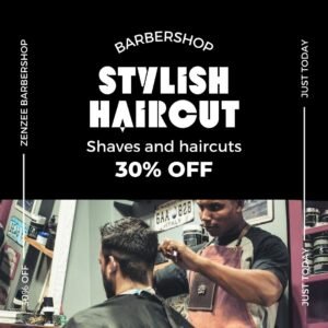 barber shop marketing template